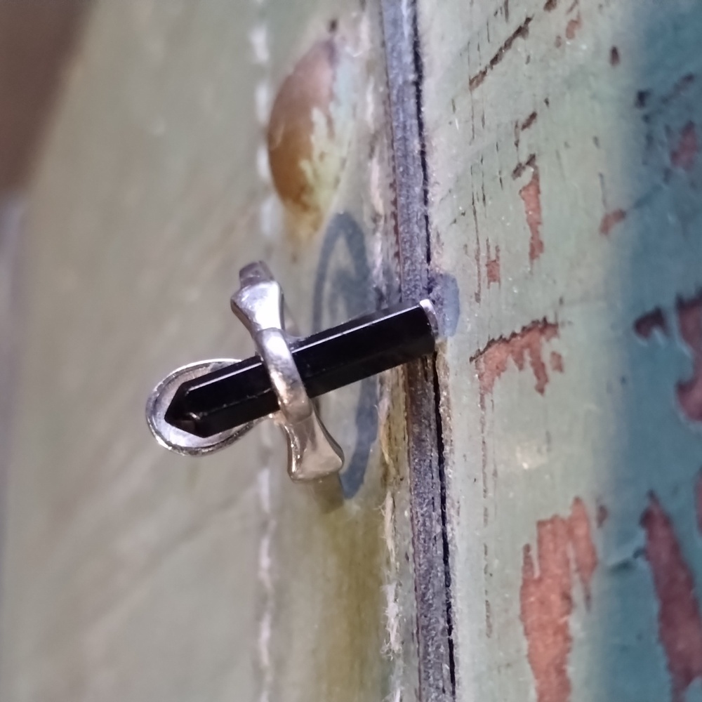 Evil Pawn Jewelry Ankh Black Onyx Midi Pinky Ring Stainless Steel Egyptian Ra